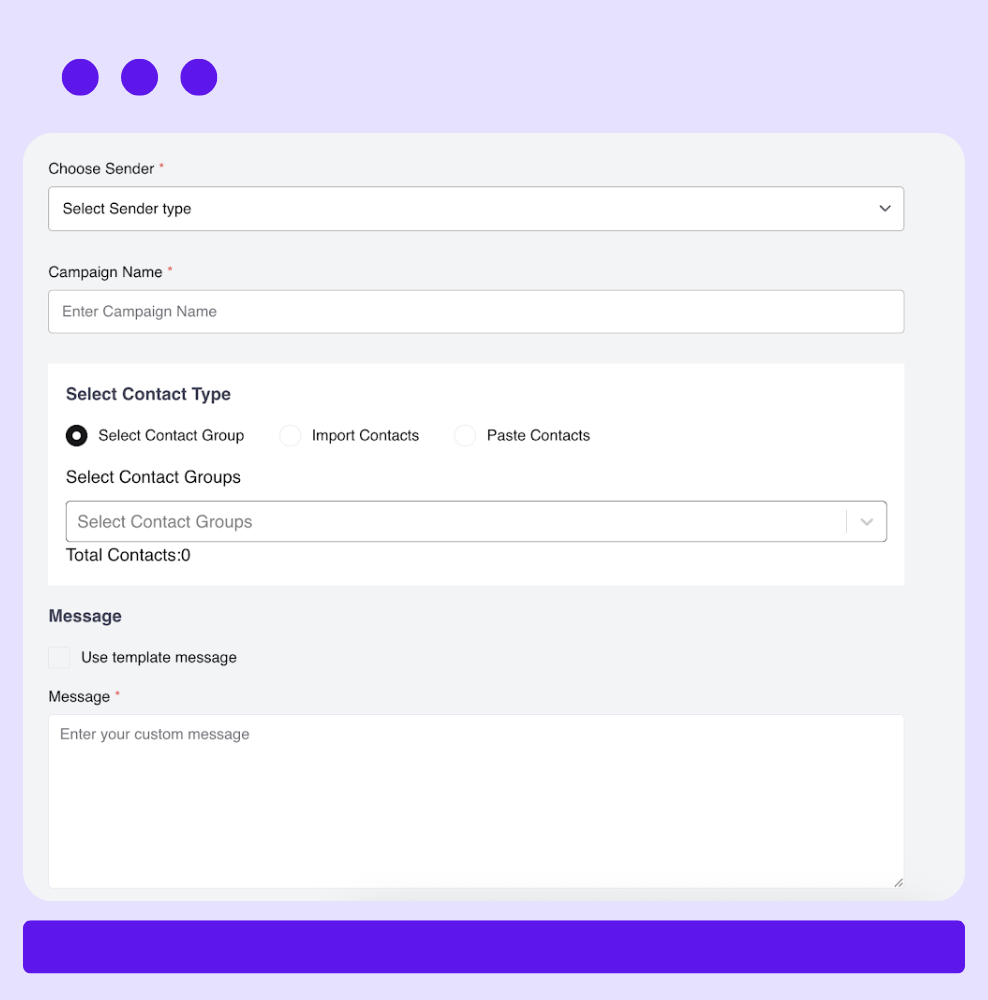 BULK SMS NEPAL DASHBOARD